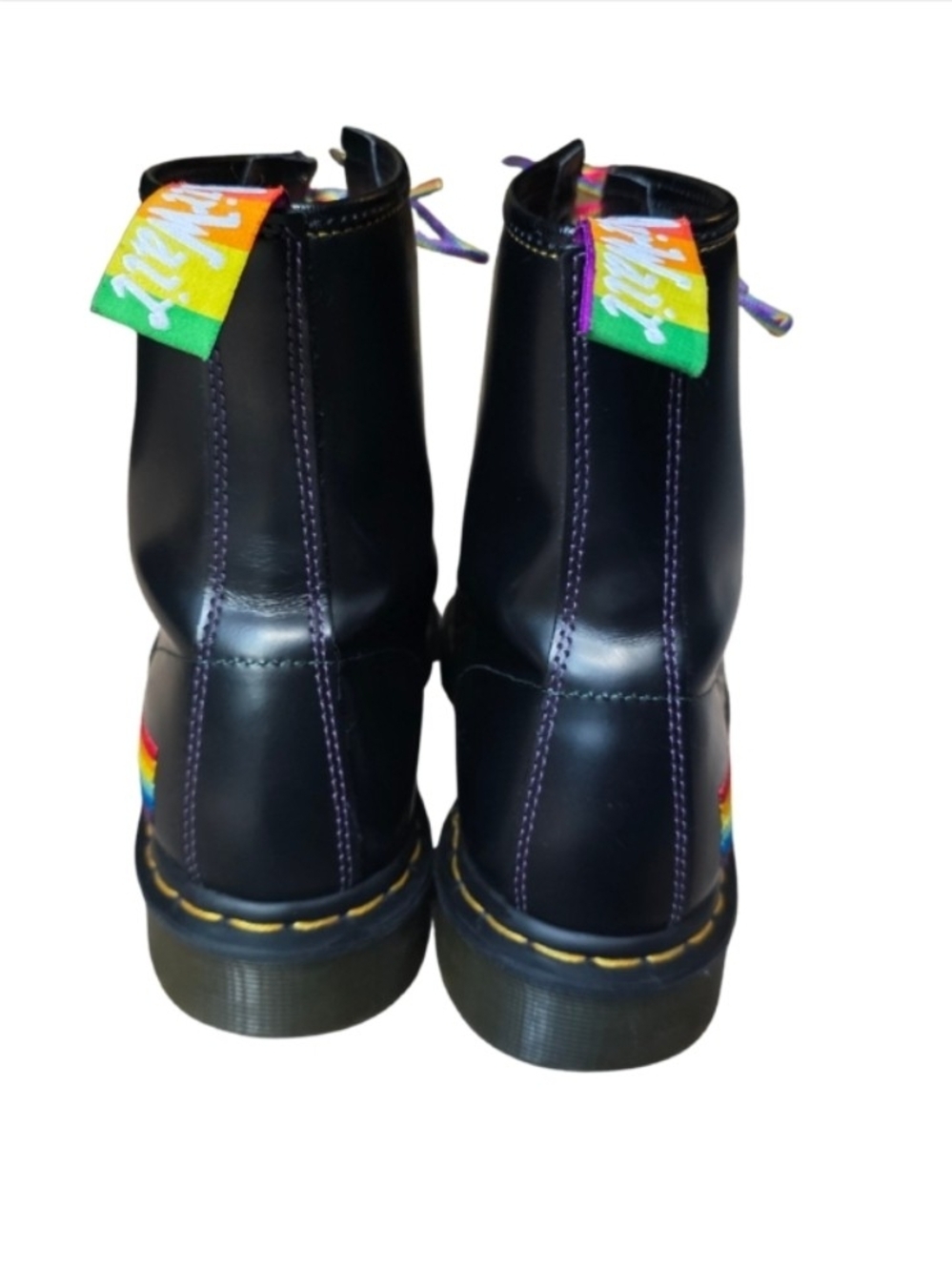 Dr. Martens 1460 Pride Rainbow Stitch Lace Combat Boots Men’s 10 Women’s 11 - Picture 5 of 11